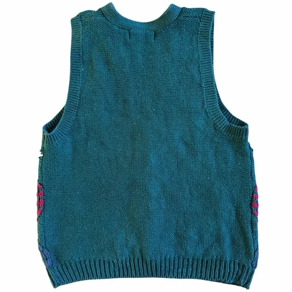 Vintage 80s westbound argyle sweater vest size small - Picture 3 of 5